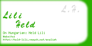 lili held business card